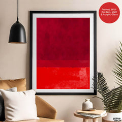 Red & Orange Color Shades Abstract Design | Abstract Office Artwork #00196