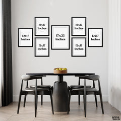 Aesthetic Black & White Wall Art Collection (7 Panel) Vintage Wall Art