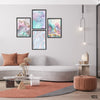 Colorful Abstract Splashes (4 Panel) Abstract Wall Art
