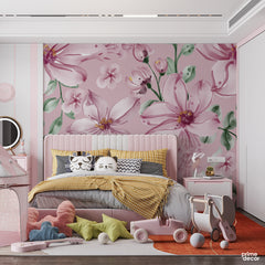 Spring Flowers & Leaves | Floral Wallpaper Mural - Prime Décor