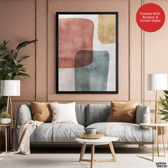 Colorful Abstract Design Over White Background | Abstract Office Artwork #00215 - Prime Décor
