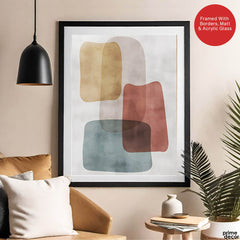 Colorful Abstract Design Over White Background | Abstract Office Artwork #00216 - Prime Décor