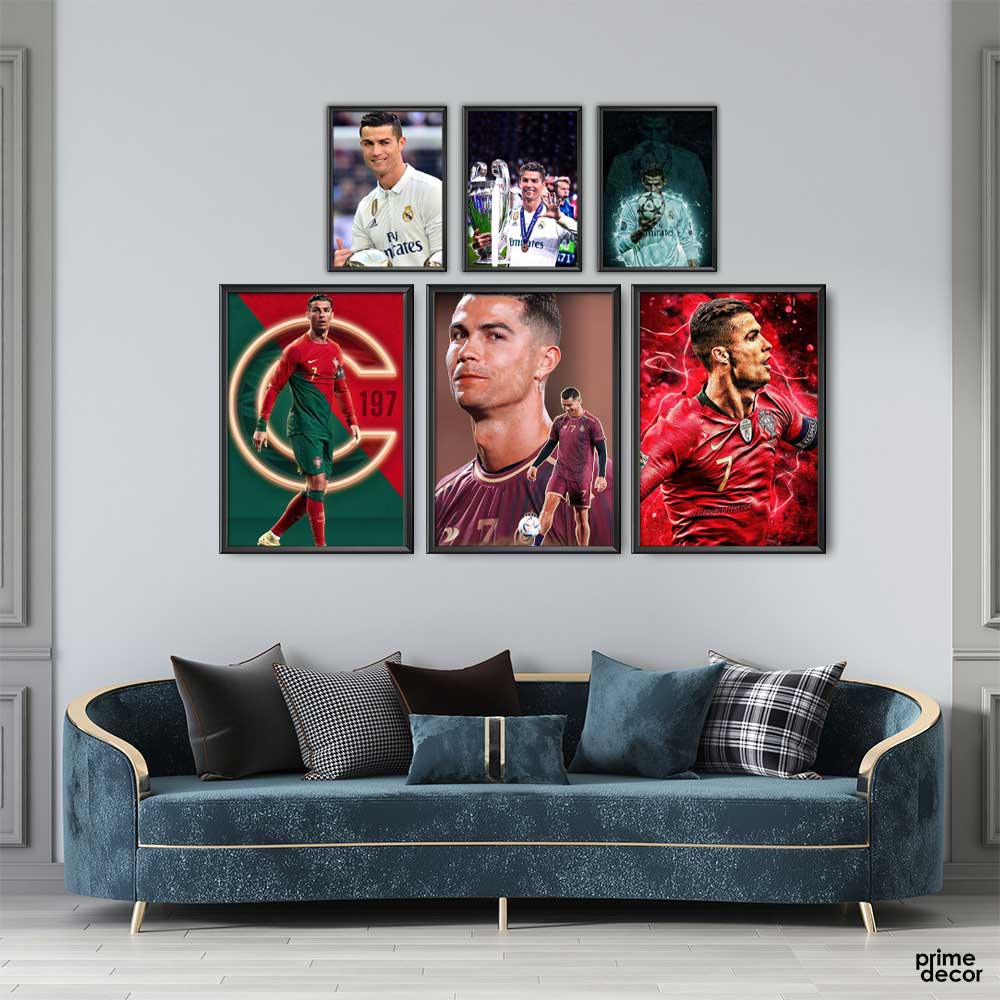 Ronaldo 7 Setup (6 Panel) Sports Wall Art - Prime Décor