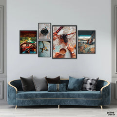 Travel More Vintage Collection (5 Panel) Travel Wall Art