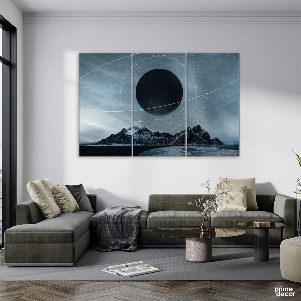 Galaxy Nature Aesthetic Background Nightime (3 Panel) Nature Wall Art - Prime Décor
