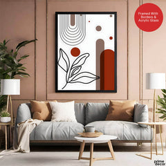 Black & Brown Abstract Design Over White Background | Abstract Office Artwork #00224 - Prime Décor