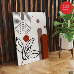 Black & Brown Abstract Design Over White Background | Abstract Office Artwork #00224 - Prime Décor