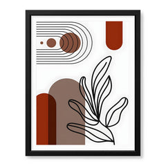 Black & Brown Abstract Design Over White Background | Abstract Office Artwork #00225 - Prime Décor