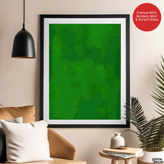 Beautiful Green Color Shades Oil Paint Art | Abstract Office Artwork #00231 - Prime Décor