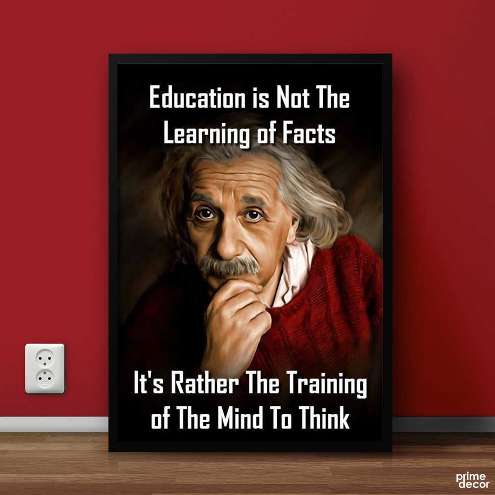 Training of the Mind by Einstien | Figure Poster Wall Art - Prime Décor