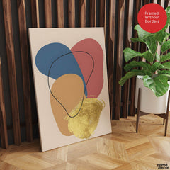 Colorful Abstract Paint Stroke Art Over Beige Background | Abstract Fashion Artwork #00239 - Prime Décor
