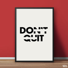Don't Quit DO IT Black Typography | Motivational Wall Art - Prime Décor