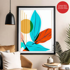 Colorful Abstract Floral Art Over White Background | Abstract Floral Artwork #00243 - Prime Décor