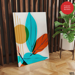 Colorful Abstract Floral Art Over White Background | Abstract Floral Artwork #00243 - Prime Décor