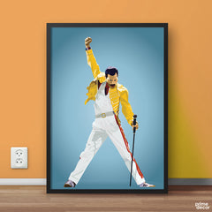Freddie Mercury Minimalist Signature Pose | Music Wall Art - Prime Décor