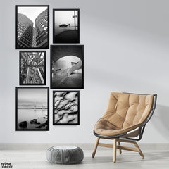 Urban Geometry Architectural Abstracts (6 Panel) Travel Wall Art