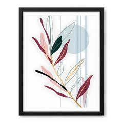 Colorful Abstract Tropical Leaves Over White Background | Abstract Floral Artwork #00261 - Prime Décor
