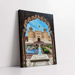 The Mighty Fort of Lahore Knife Work (Single Panel) Digital Painting Wall Art