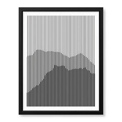 Blue & White Linear Design Over White Background | Abstract Office Artwork #00269 - Prime Décor