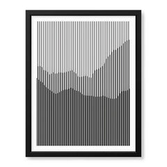 Blue & White Linear Design Over White Background | Abstract Office Artwork #00270 - Prime Décor