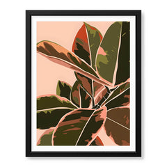 Colorful Abstract Tropical Leaves Over Beige Background | Abstract Floral Artwork #00278 - Prime Décor