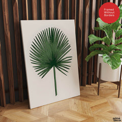 Dark Green Tropical Leaves Floral Design | Abstract Floral Artwork #0027 - Prime Décor