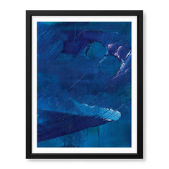 Blue & White Color Shades Abstract Design | Abstract Office Artwork #00281 - Prime Décor