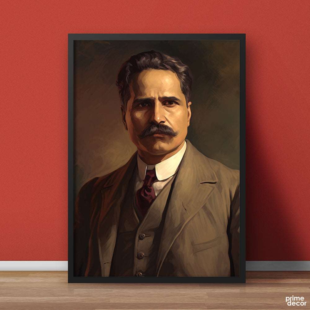 Allama Iqbal AI Generated Artwork | Figure Poster Wall Art - Prime Décor