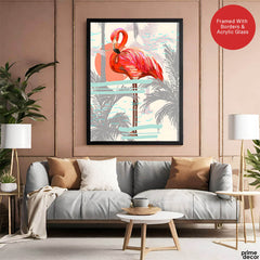 Beautiful Bird With Colorful Paint Stroke | Abstract Nature Artwork #00299 - Prime Décor