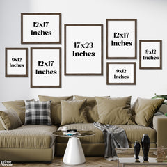 Shukr & Gratitude With Beige And Black Abstract Shapes (7 Panel) Islamic Wall Art - Prime Décor