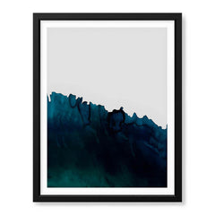 Ocean Blue Color Splashed Over White Background | Abstract Office Artwork #00303 - Prime Décor