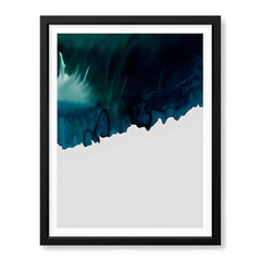 Ocean Blue Color Splashed Over White Background | Abstract Office Artwork #00304 - Prime Décor
