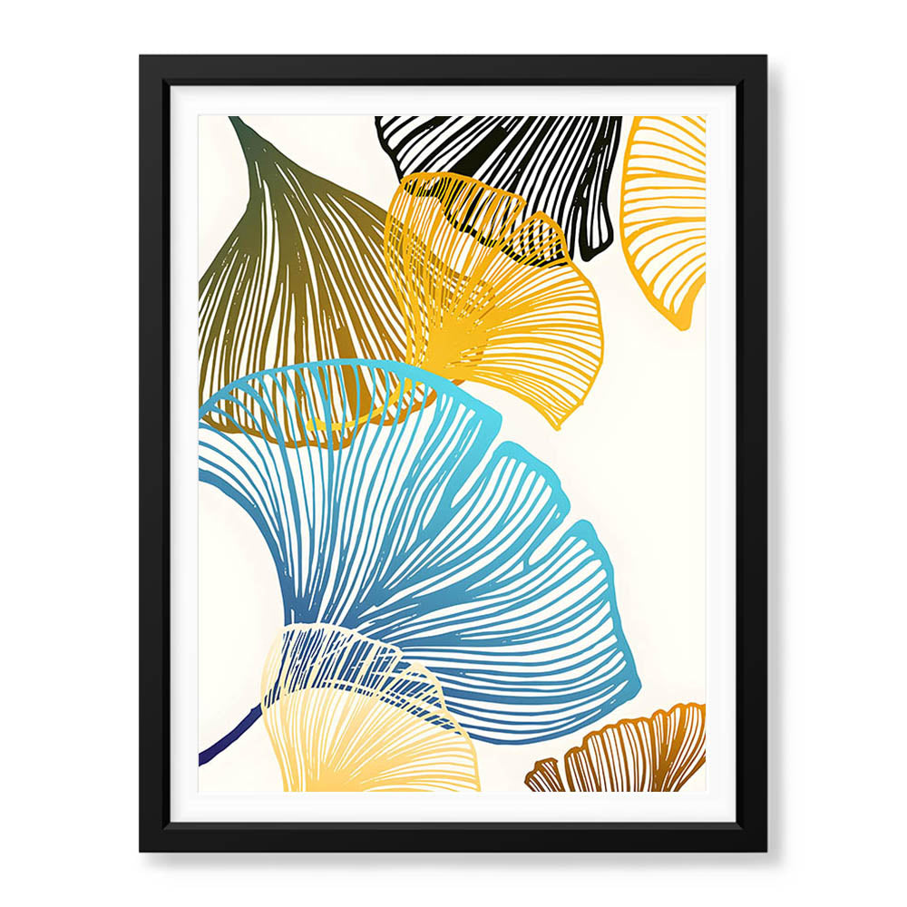 Colorful Tropical Leaves Floral Design | Abstract Floral Artwork #0031 - Prime Décor