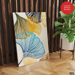 Colorful Tropical Leaves Floral Design | Abstract Floral Artwork #0031 - Prime Décor