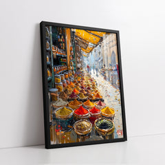 The Spice Bazaar Knife Work Style (Single Panel) Digital Painting Wall Art