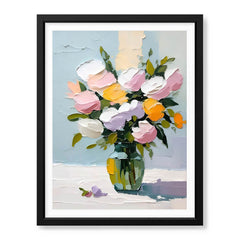 Pink & Green Beautiful Floral Design | Abstract Floral Artwork #00328
