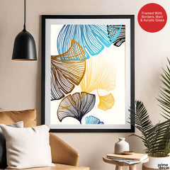 Colorful Tropical Leaves Floral Design | Abstract Floral Artwork #0032 - Prime Décor