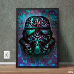 Stormtroopers Helmet With Abstract Background | Fashion Poster Wall Art