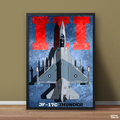 JF-17C Thunder Pakistan Airforce Illustration | Army Poster Wall Art