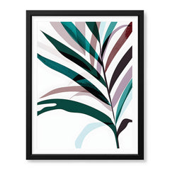 Blue & PInk Abstract Floral Art Over White Background | Abstract Floral Artwork #00341