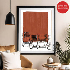 Black & Brown Abstract Art Deign | Abstract Office Artwork #00345 - Prime Décor