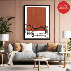 Black & Brown Abstract Art Deign | Abstract Office Artwork #00345 - Prime Décor