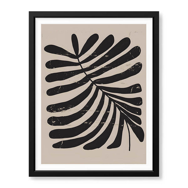 Black & White Abstract Floral Art Deign | Abstract Floral Artwork #00348 - Prime Décor