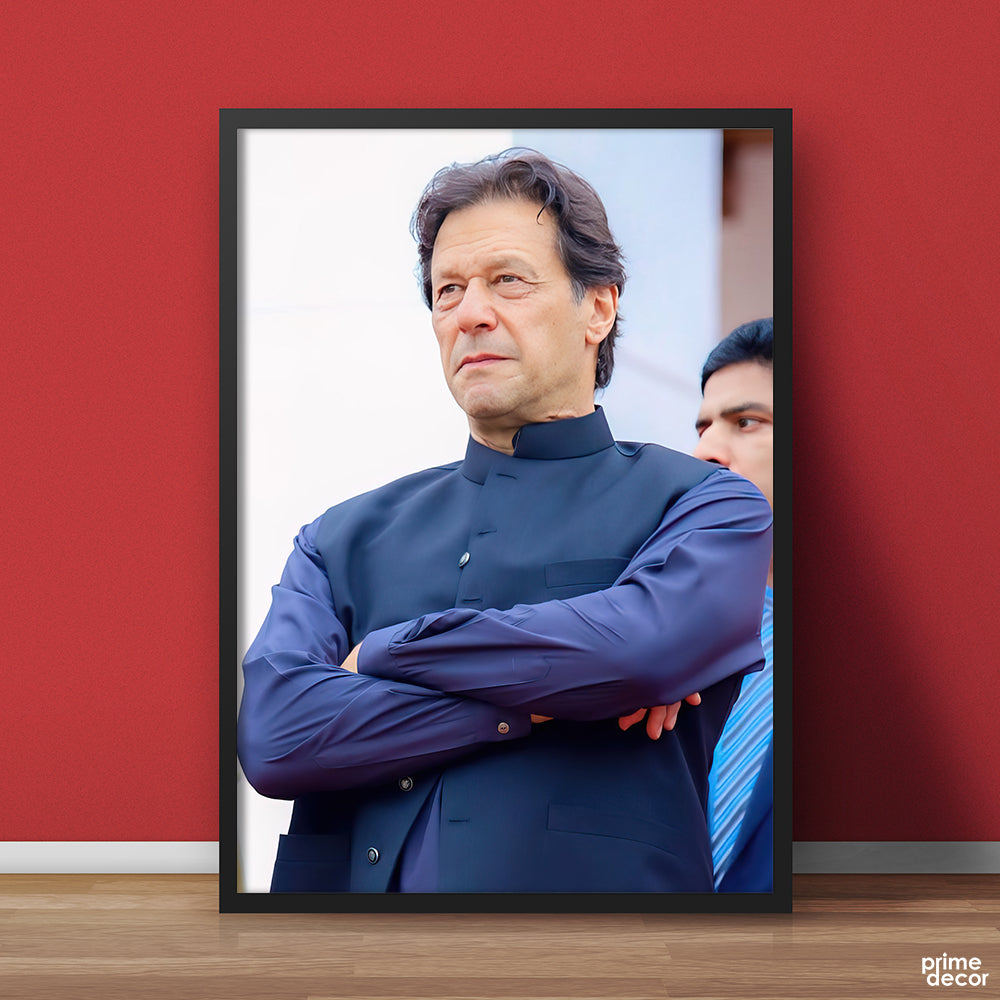 Imran Khan In Blue Cultural Dress | Figure Poster Wall Art - Prime Décor