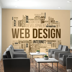 Web Design Typography Mix | Office Wallpaper Mural - Prime Décor