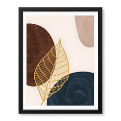 Black & Brown Abtract Floral Art Over White Background | Abstract Floral Artwork #00359 - Prime Décor