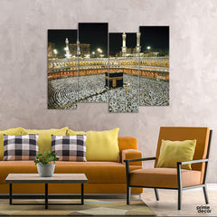 Holy Kaaba Beautiful View (4 Panel) Architecture Wall Art On Sale - Prime Décor
