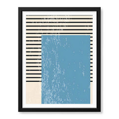 Black & Blue Abtract Art Over White Background | Abstract Office Artwork #00362 - Prime Décor