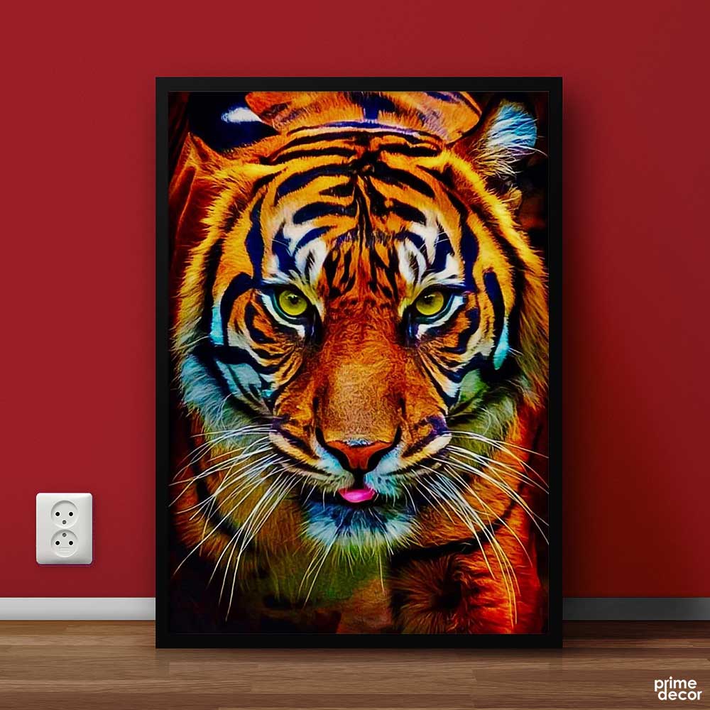 Tiger Art Illustration | Animal Poster Wall Art - Prime Décor