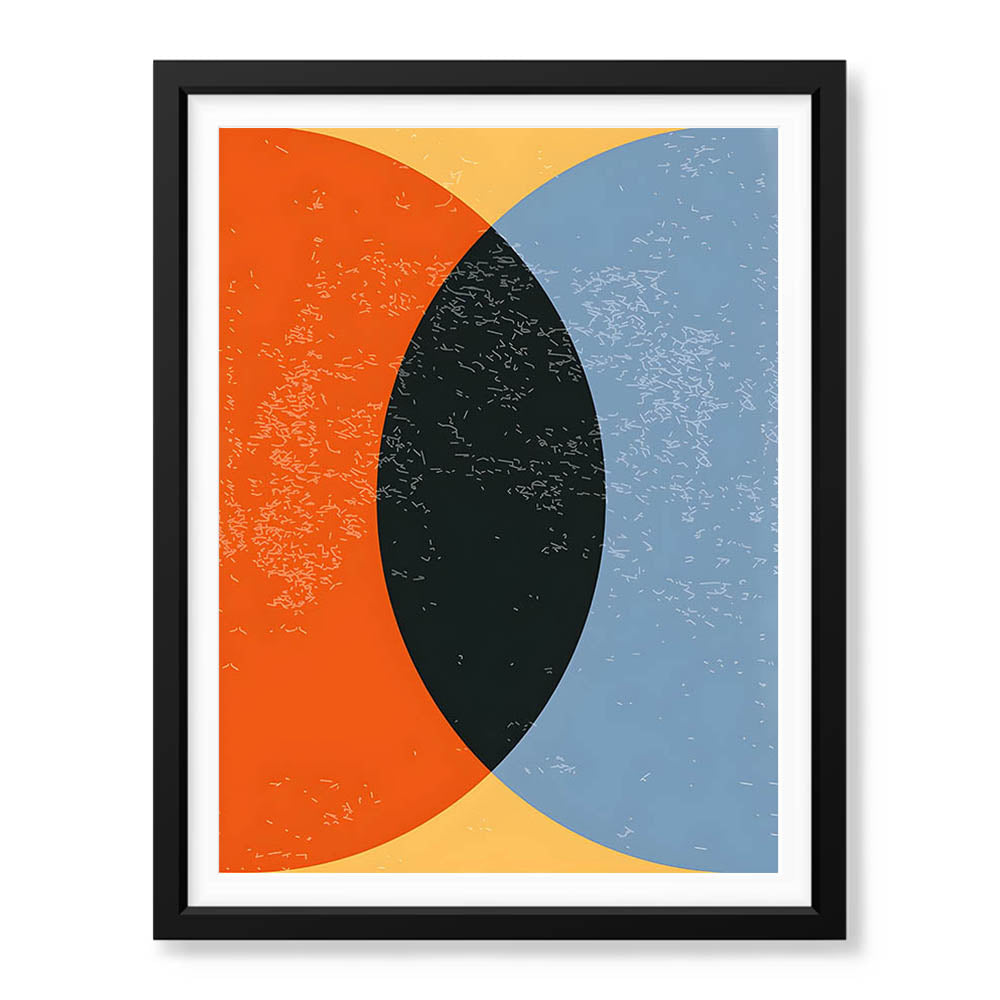 Colorful Abtract Art Over Gold Background | Abstract Office Artwork #00373 - Prime Décor